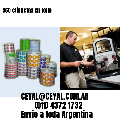 960 etiquetas en rollo