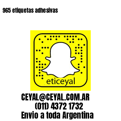 965 etiquetas adhesivas