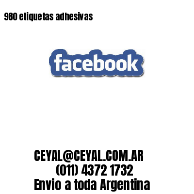 980 etiquetas adhesivas
