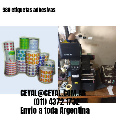 980 etiquetas adhesivas