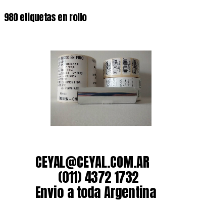 980 etiquetas en rollo