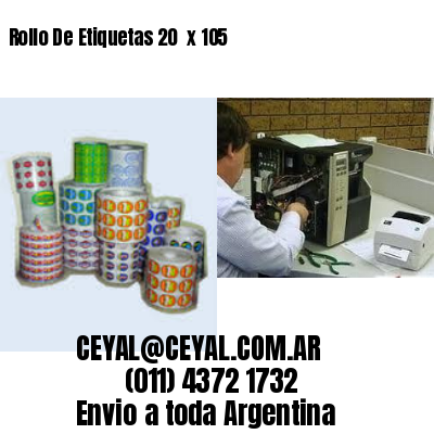 Rollo De Etiquetas 20  x 105