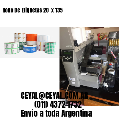 Rollo De Etiquetas 20  x 135