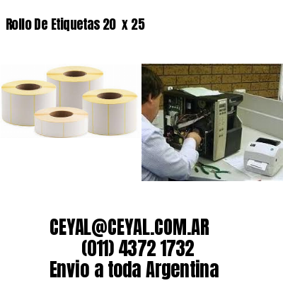 Rollo De Etiquetas 20  x 25