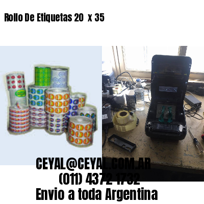 Rollo De Etiquetas 20  x 35