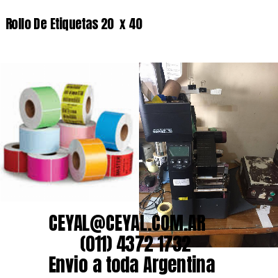 Rollo De Etiquetas 20  x 40