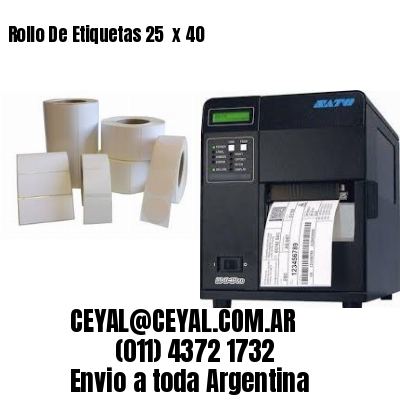 Rollo De Etiquetas 25  x 40