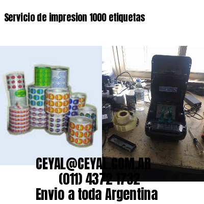 Servicio de impresion 1000 etiquetas