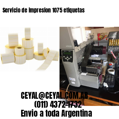 Servicio de impresion 1075 etiquetas