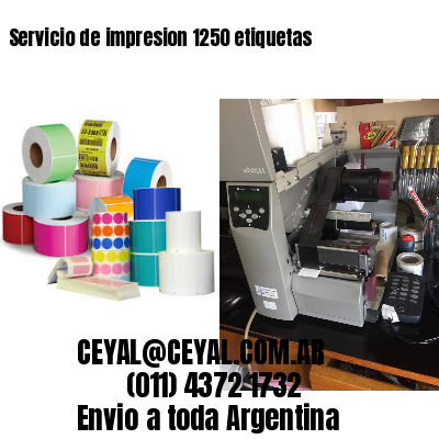 Servicio de impresion 1250 etiquetas