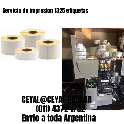 Servicio de impresion 1325 etiquetas