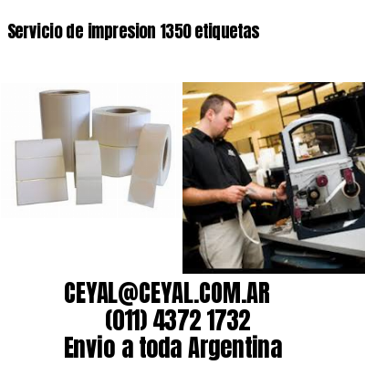 Servicio de impresion 1350 etiquetas