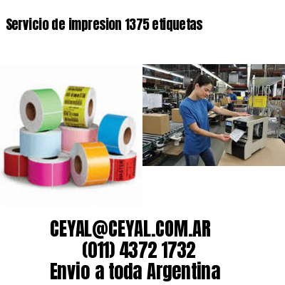 Servicio de impresion 1375 etiquetas