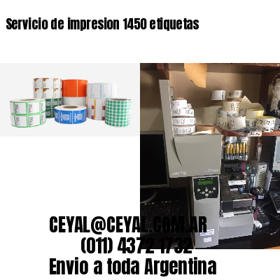 Servicio de impresion 1450 etiquetas