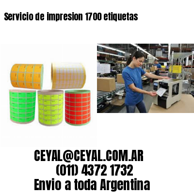 Servicio de impresion 1700 etiquetas