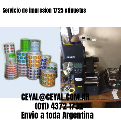 Servicio de impresion 1725 etiquetas