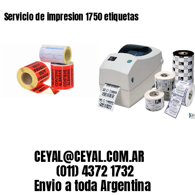 Servicio de impresion 1750 etiquetas