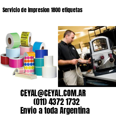 Servicio de impresion 1800 etiquetas
