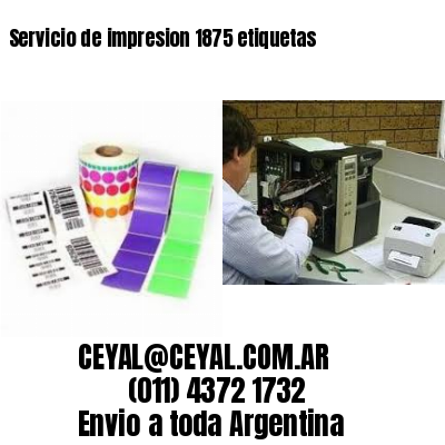 Servicio de impresion 1875 etiquetas
