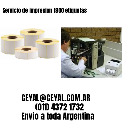 Servicio de impresion 1900 etiquetas