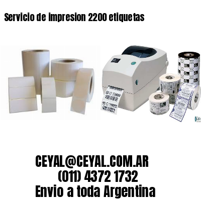Servicio de impresion 2200 etiquetas