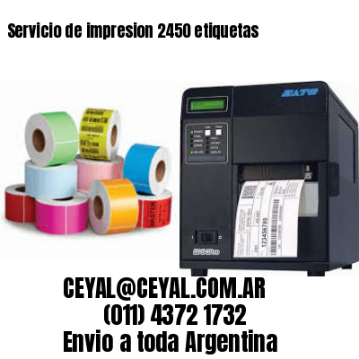 Servicio de impresion 2450 etiquetas