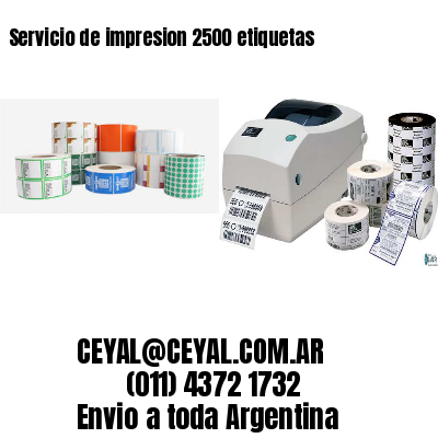 Servicio de impresion 2500 etiquetas