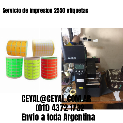 Servicio de impresion 2550 etiquetas