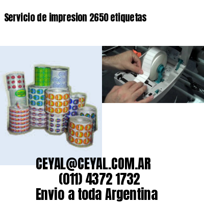 Servicio de impresion 2650 etiquetas