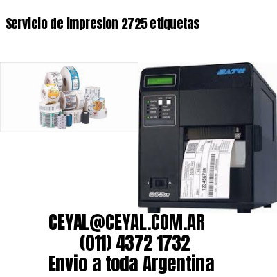 Servicio de impresion 2725 etiquetas