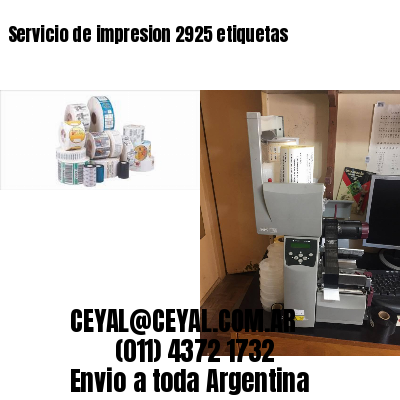 Servicio de impresion 2925 etiquetas