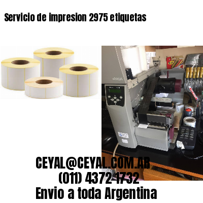 Servicio de impresion 2975 etiquetas