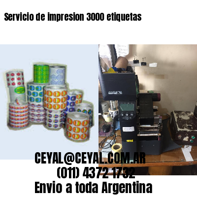 Servicio de impresion 3000 etiquetas