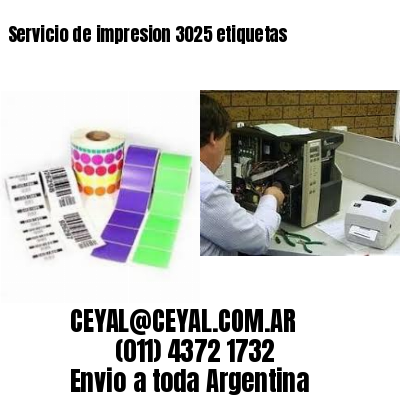 Servicio de impresion 3025 etiquetas