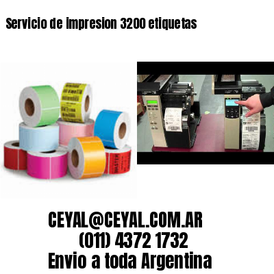 Servicio de impresion 3200 etiquetas