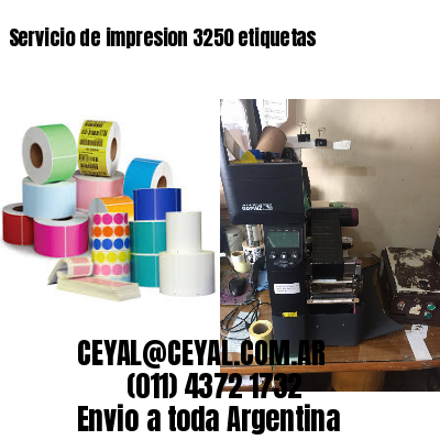Servicio de impresion 3250 etiquetas
