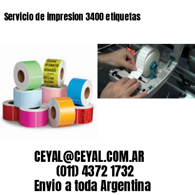 Servicio de impresion 3400 etiquetas