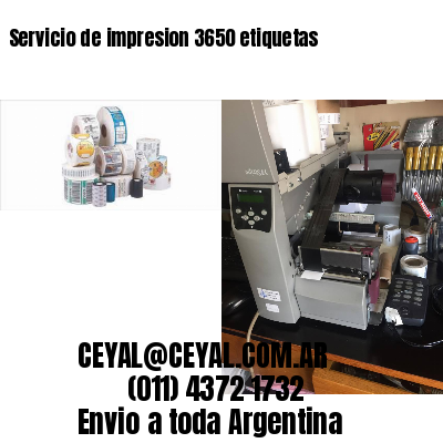 Servicio de impresion 3650 etiquetas