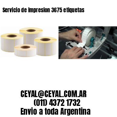 Servicio de impresion 3675 etiquetas