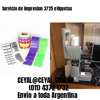 Servicio de impresion 3725 etiquetas