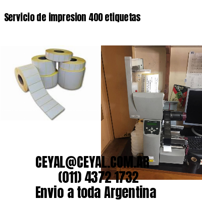 Servicio de impresion 400 etiquetas