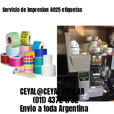 Servicio de impresion 4025 etiquetas