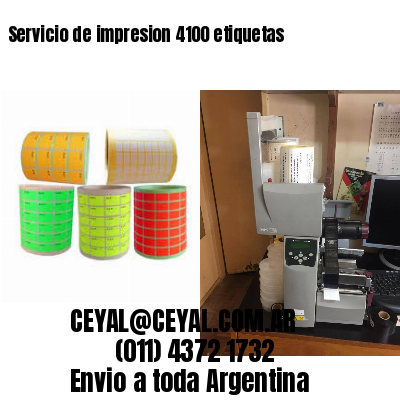 Servicio de impresion 4100 etiquetas