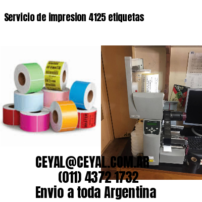 Servicio de impresion 4125 etiquetas