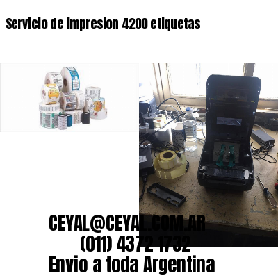 Servicio de impresion 4200 etiquetas