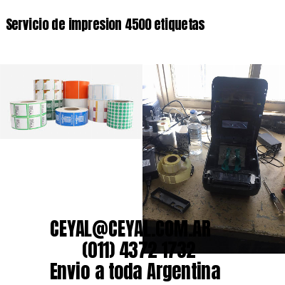 Servicio de impresion 4500 etiquetas