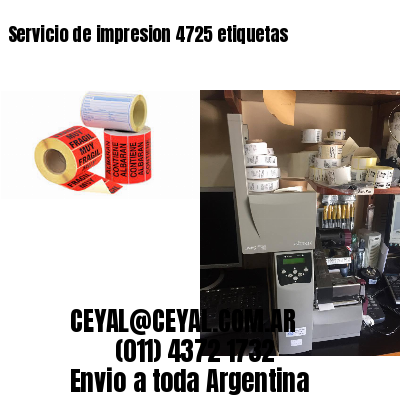 Servicio de impresion 4725 etiquetas