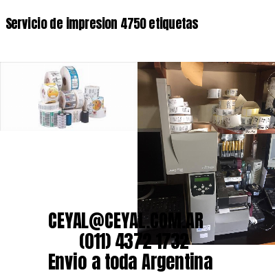 Servicio de impresion 4750 etiquetas