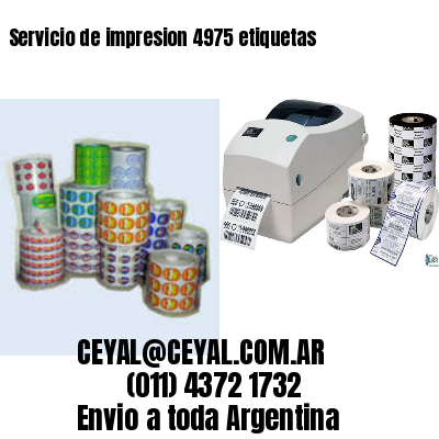 Servicio de impresion 4975 etiquetas