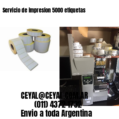 Servicio de impresion 5000 etiquetas
